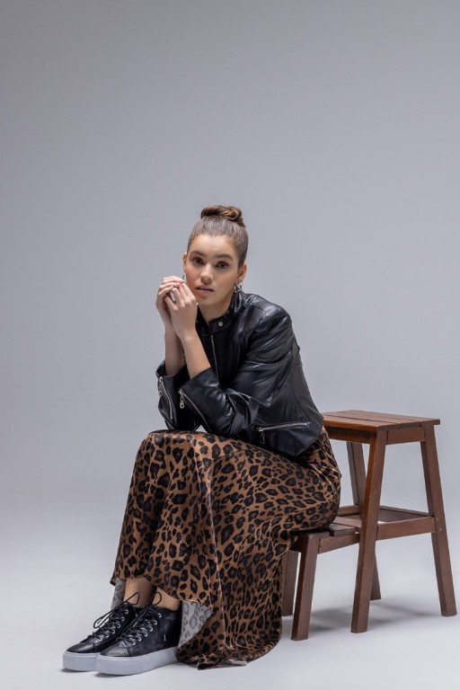 Kısa Deri Ceket-Mont